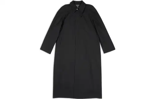 Balenciaga Garde Robe Coats Men's Black Lapel Moderate