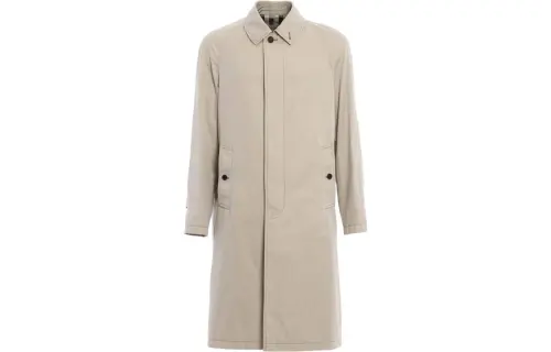 Burberry Coats Men's Beige Lapel Moderate Straight Fit