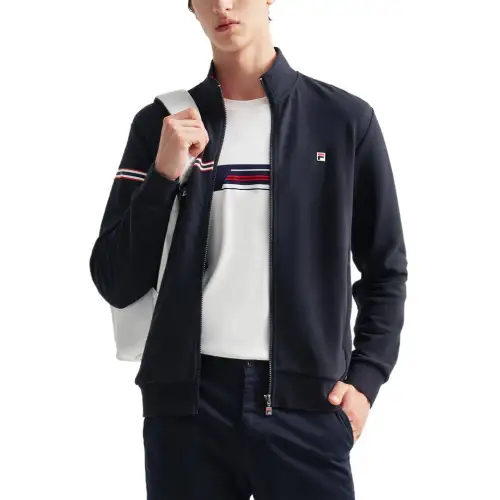 FILA Jackets Men's Legend Blue Stand Collar Moderate Other