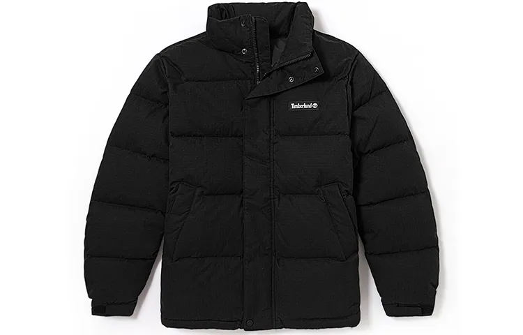 Timberland Down Jackets Men's Black Stand Collar Thickened