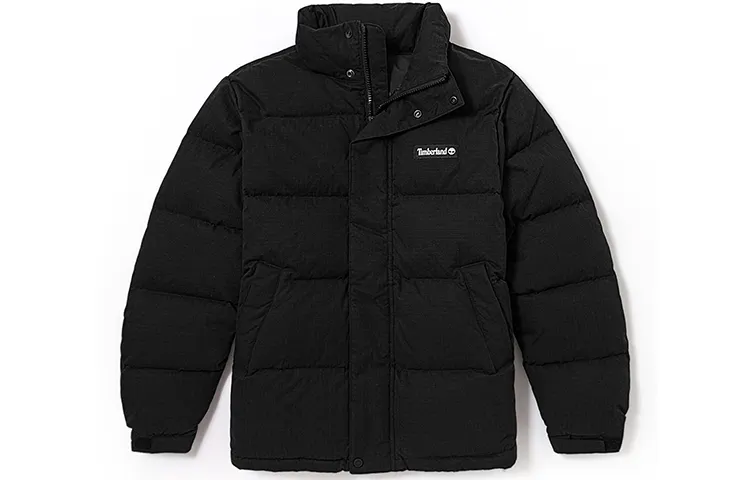 Timberland Down Jackets Men's Black Stand Collar Thickened