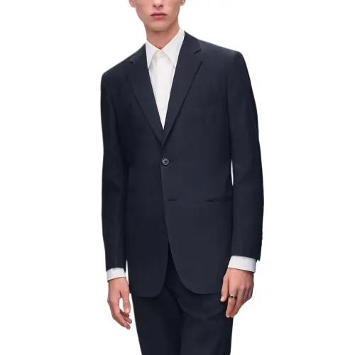 HERMES Business Suit Coat Men's Ocean Blue