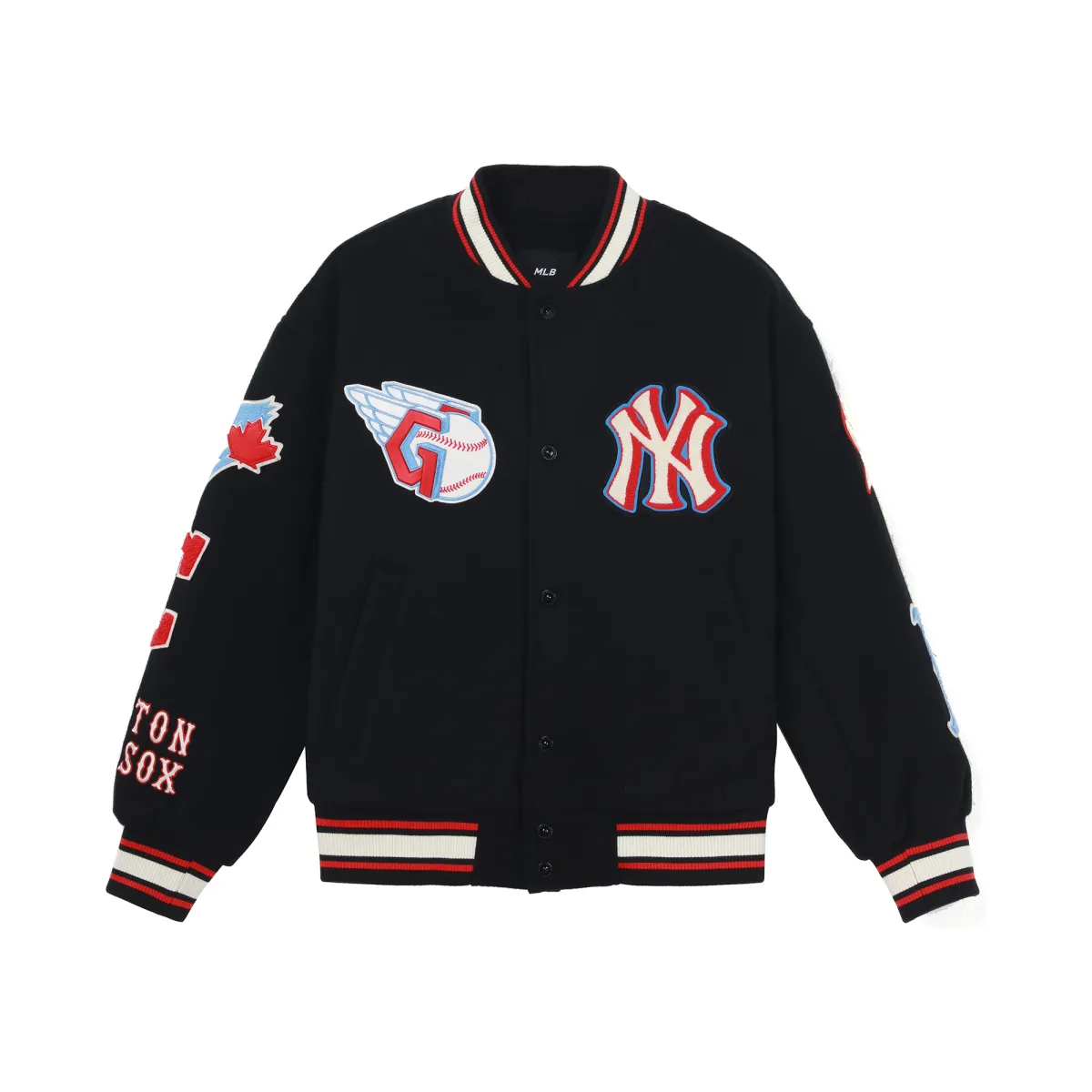 MLB Basic Series FW22 Baseball Jacket Unisex Black