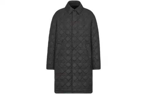 DIOR Coats Men's Black Lapel Moderate