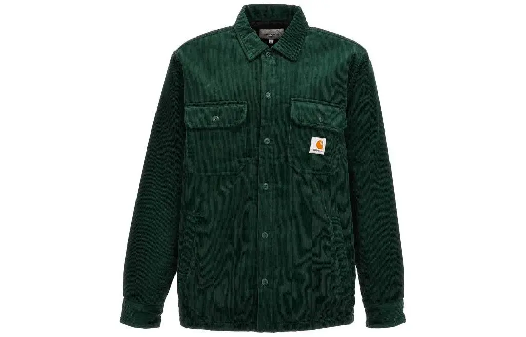 Carhartt WIP Jackets Men's Green Lapel Thickened Straight Fit