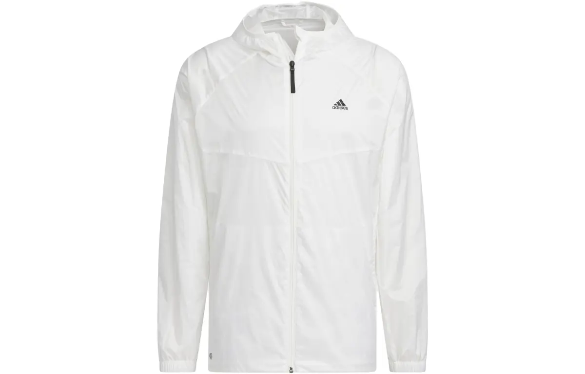 Adidas Windbreaker Breathable Sun Protection Clothing Unisex Bright White