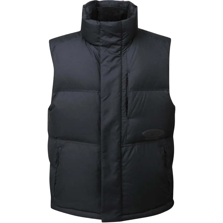 SALOMON Vests Men's Black Stand Collar Moderate Straight Fit
