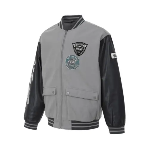 Vans Jackets Men's Gray Baseball Collar Moderate Other