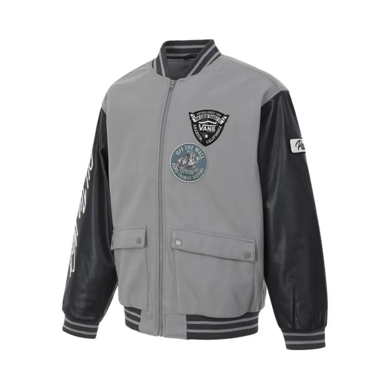 Vans Jackets Men's Gray Baseball Collar Moderate Other