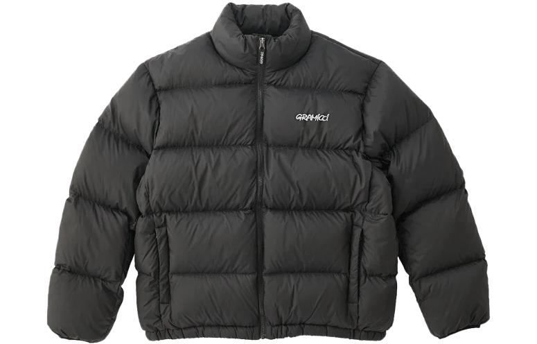 Куртка Gramicci down puffer jacket logo (черная)