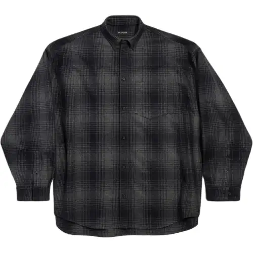 Balenciaga Collared Button-Up Oversized Shirt
