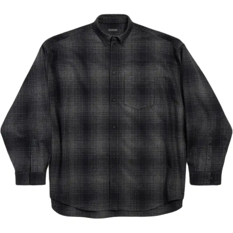 Balenciaga Collared Button-Up Oversized Shirt