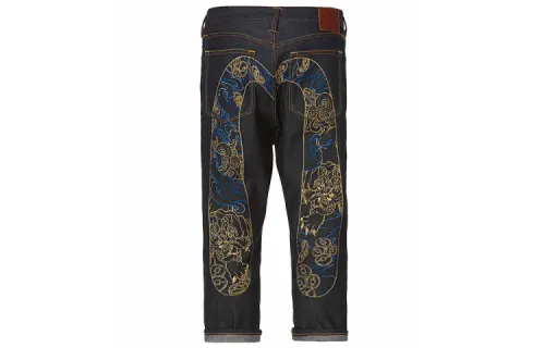 EVISU Jeans Men's Denim Blue Moderate Straight Fit Pants