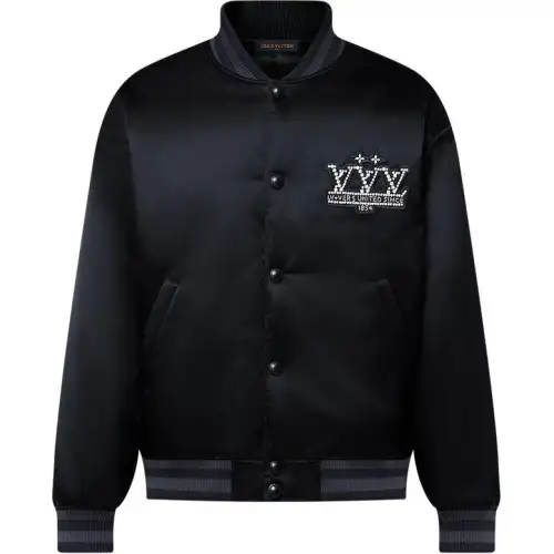 LOUIS VUITTON Embellished Nylon Baseball Blouson