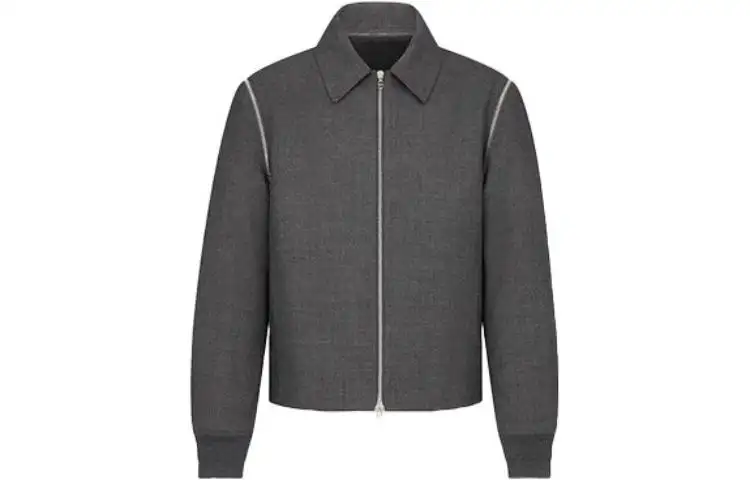 DIOR Jackets Men's Gray Lapel Moderate Other