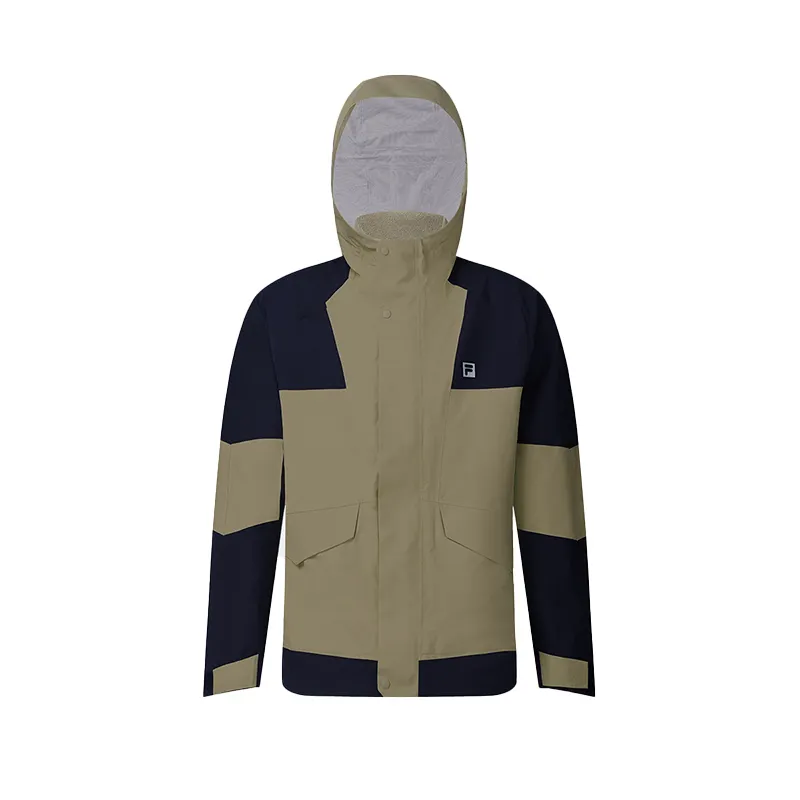 FILA Fitness Thermal Water Repellent Waterproof Windbreaker Jacket Men's Withered Moss Green