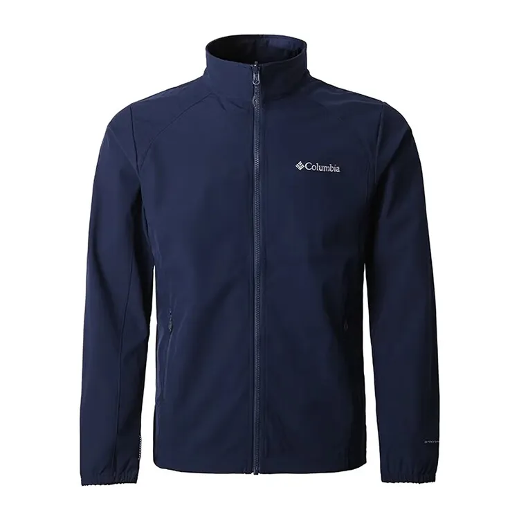 Columbia Jackets Men's Blue Stand Collar Thin Soft Shell
