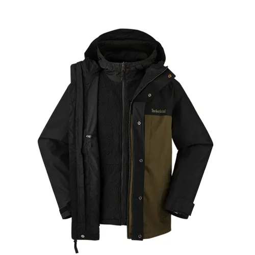 Timberland Waterproof And Windproof To Keep Warm Windbreaker Jacket Men's Black Dark Olive