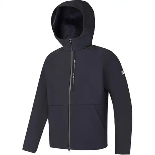FILA Fitness Brand Logo Zipper Sports Loose Fit Fleece Lined Jacket Men's Royal Blue