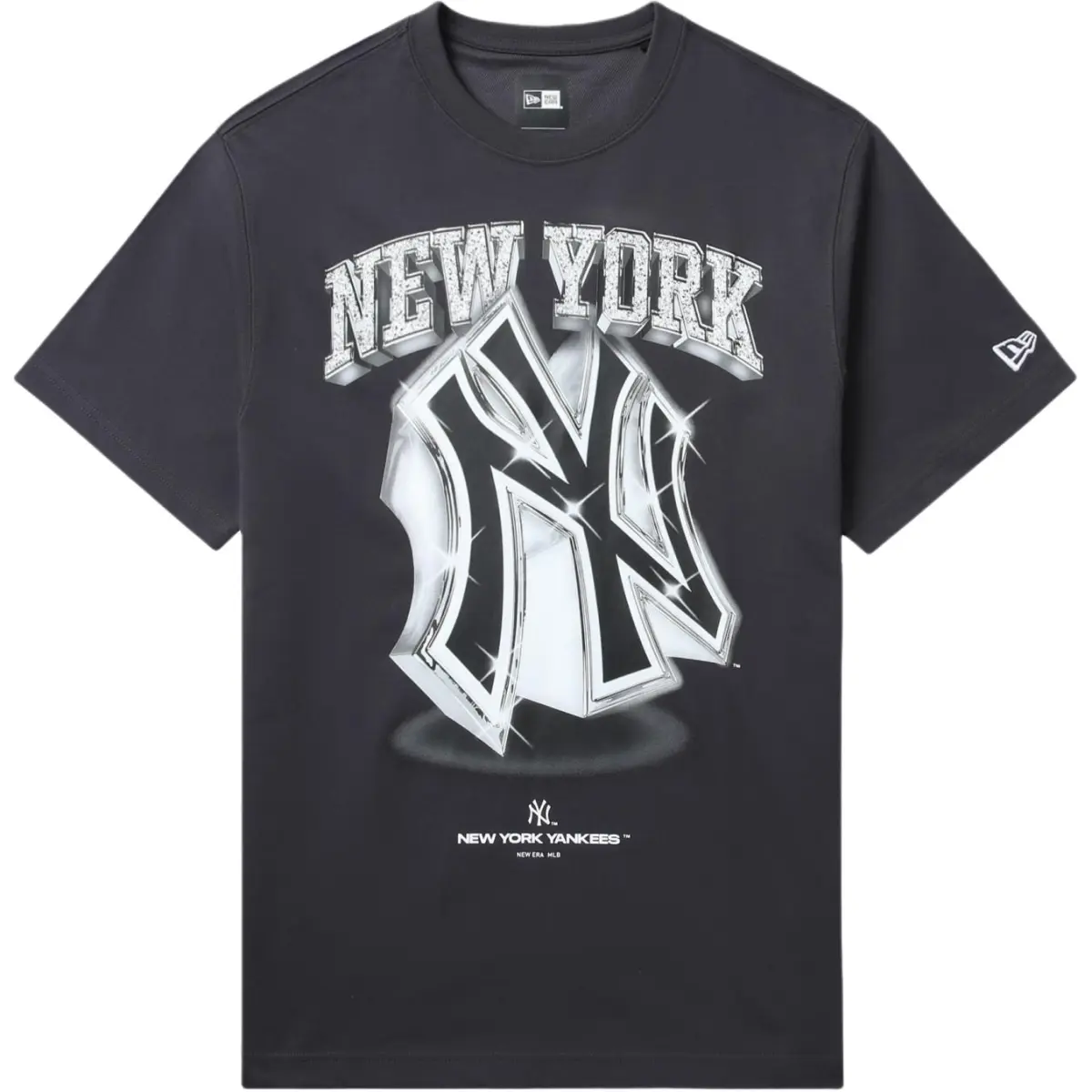New Era T-Shirts Men's Marine Blue Crew Neck Straight Fit