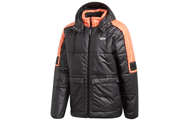 Adidas Originals R.Y.V.PADDEDJKT Parka Coats Men's Black Hooded Moderate