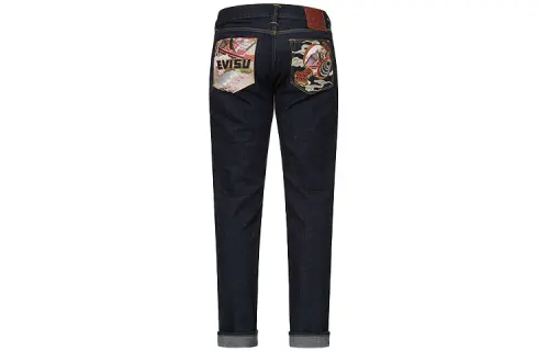 EVISU Jeans Men's Denim Blue Moderate Slim Fit Pants
