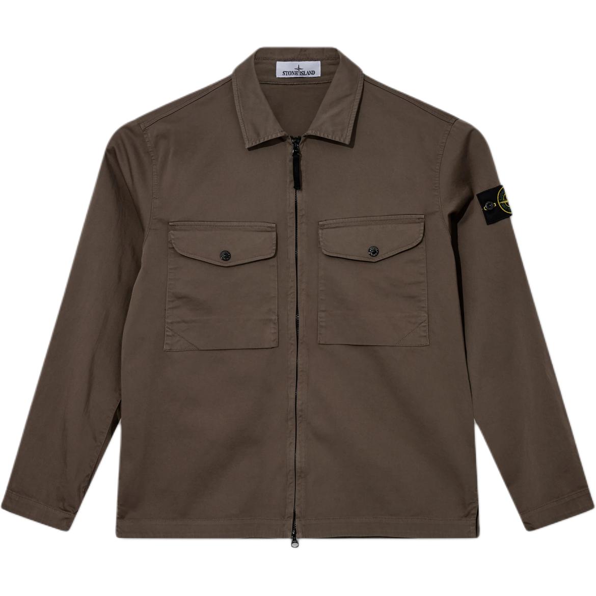 Мужская куртка Stone Island Shirt Jacket (коричневая)