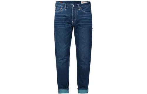 EVISU Jeans Men's Denim Blue Moderate Tapered Pants