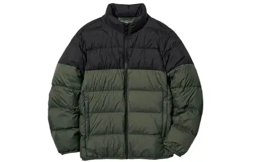 UNIQLO Down Jackets Men's Olive Stand Collar Moderate Other