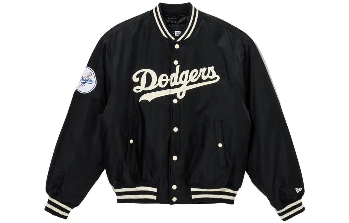 New Era Baseball Jackets Unisex Black Baseball Collar Moderate