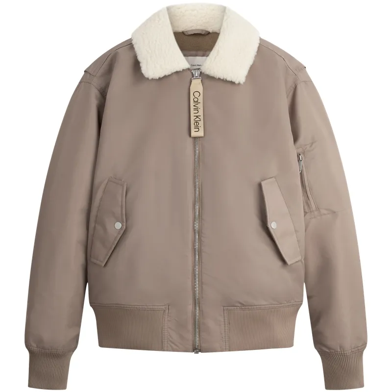 CALVIN KLEIN Puffer Jacket Men's Earth Brown