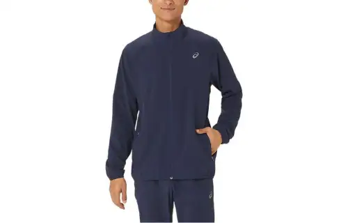 ASICS Jackets Men's Marine Blue Stand Collar Moderate Other