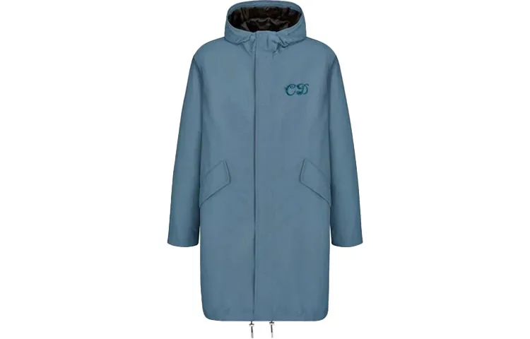 DIOR Quarterly New Products Parka Coat Men's Blue