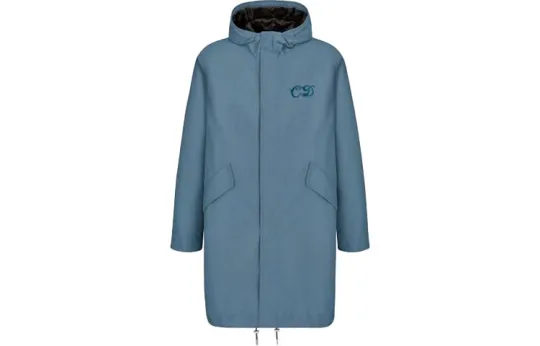 DIOR Quarterly New Products Parka Coat Men's Blue
