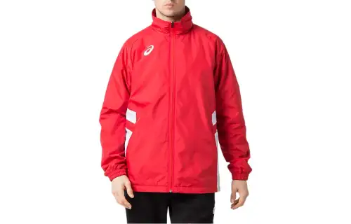 ASICS Jackets Men's Red Stand Collar Moderate Other