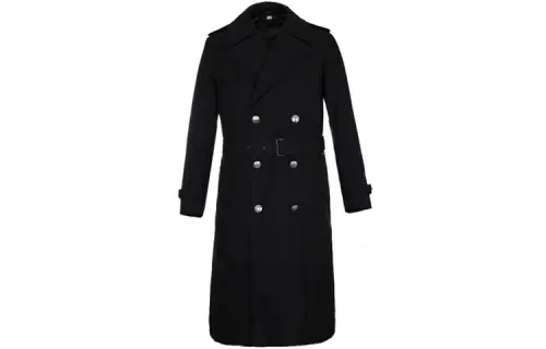 Burberry Trench Coat Men's Black Blue