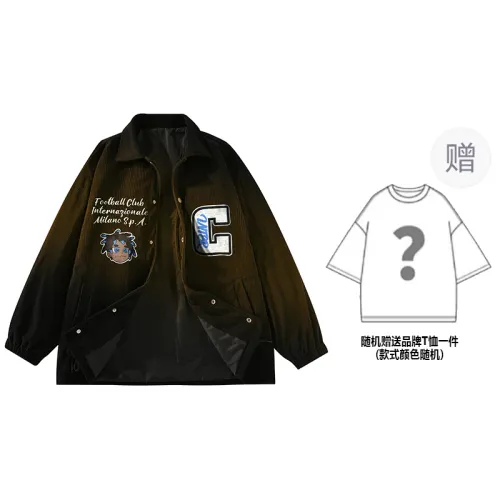 Football cardigan with hood, autumn jacket for men and women, oversize