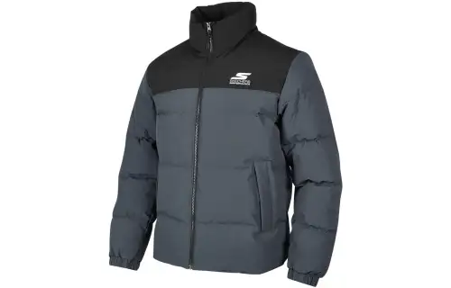 Skechers Down Jacket Men's Dark Blue & Black