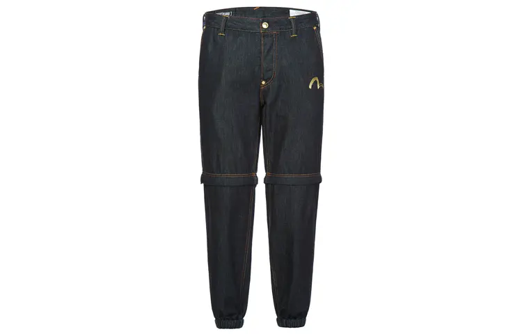 EVISU Jeans Men's Denim Blue Moderate Cuffed Pants