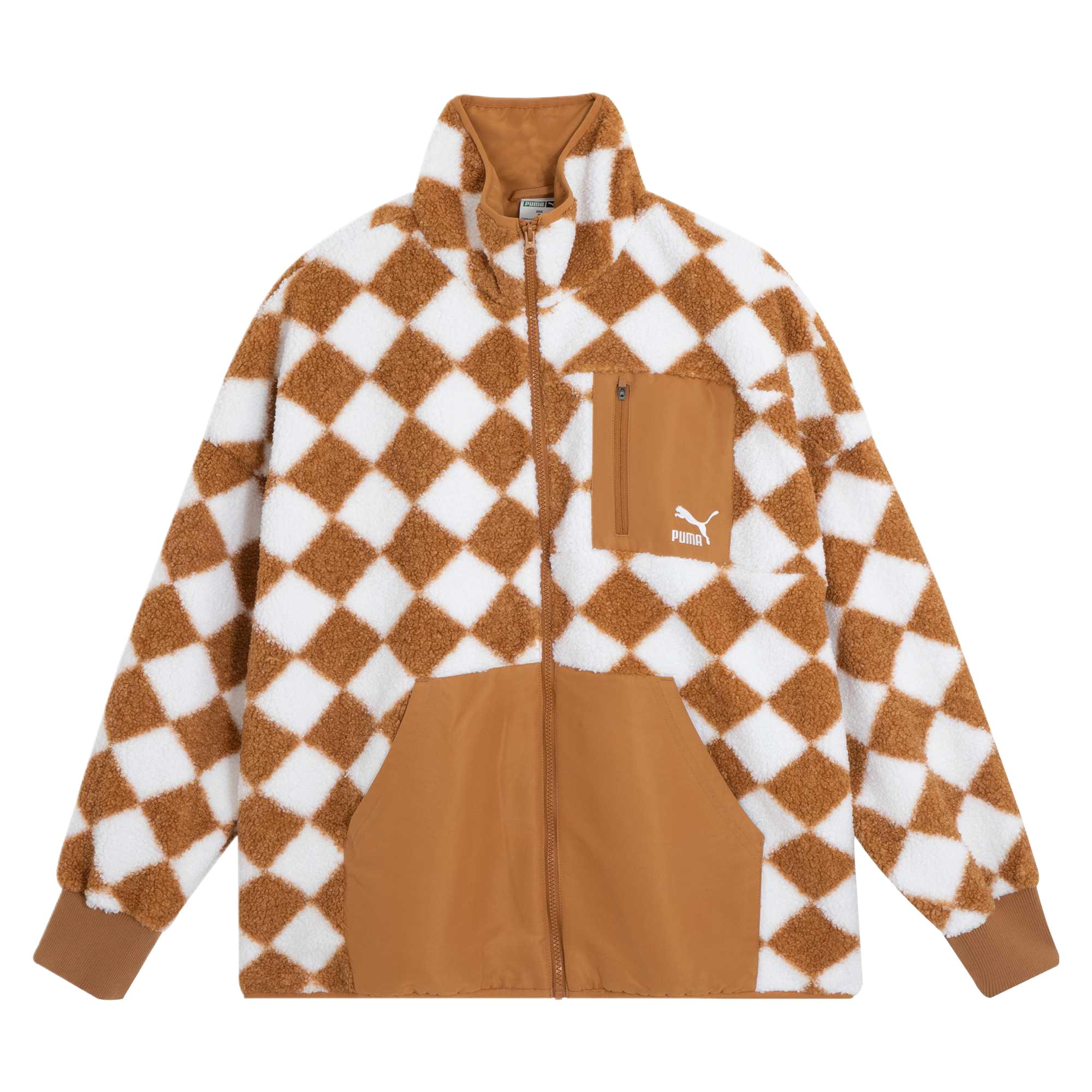 Куртка PUMA Plaid Fleece Jacket (желтовато-коричневая)