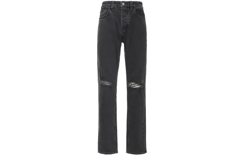 Drew house Smiley Collection Jeans Unisex Black Moderate Tapered Pants