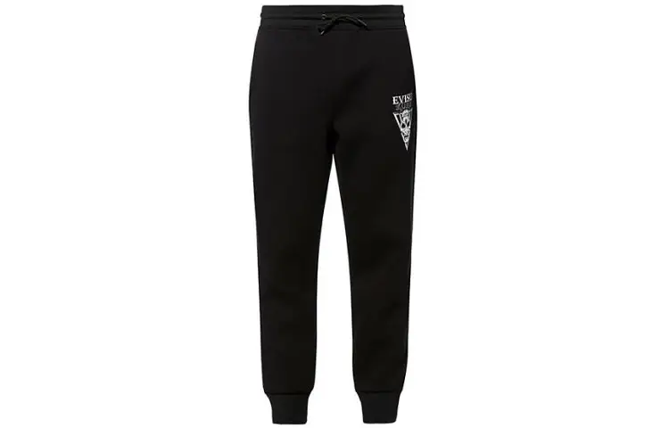 EVISU Jogger Casual Pants Men's Black