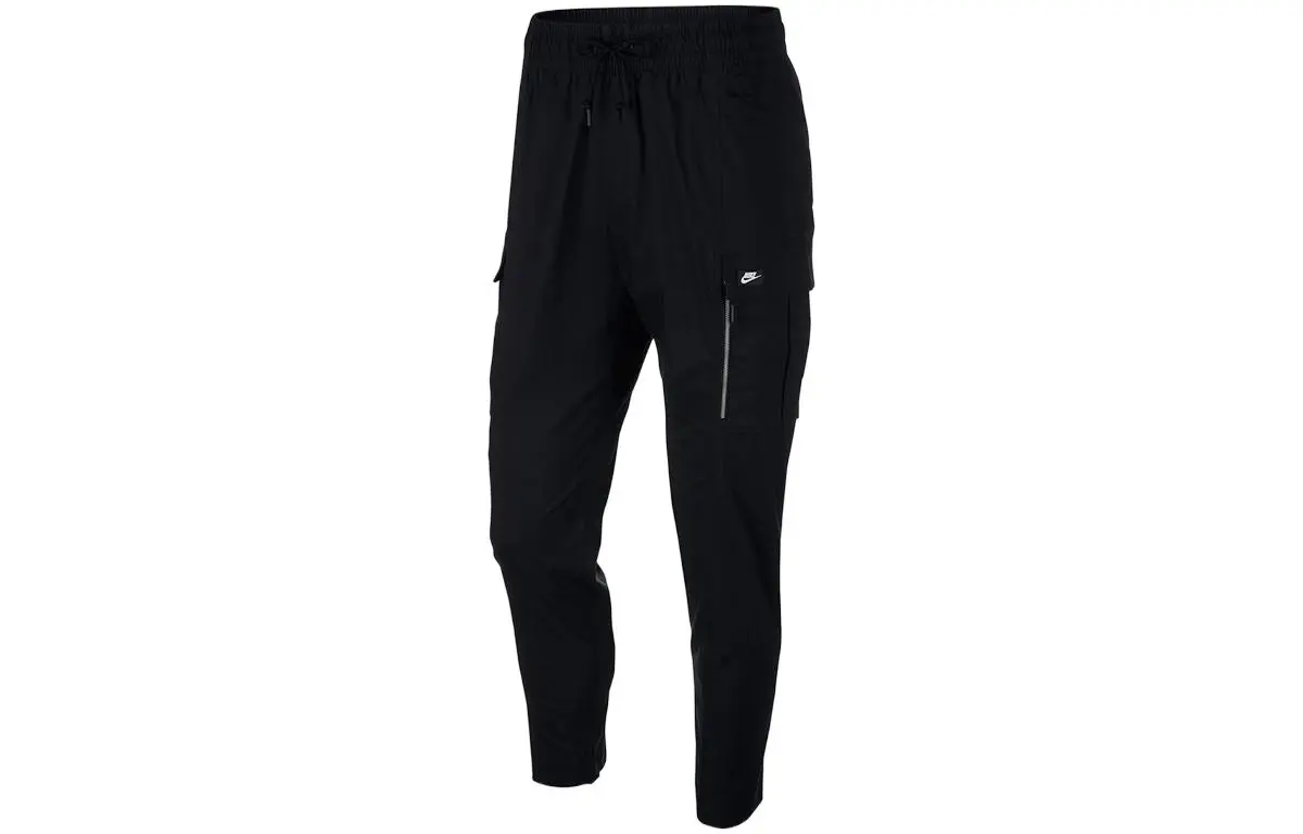 Nike Sportswear Men's Cargo Big Pocket Casual Black Long Pants Black