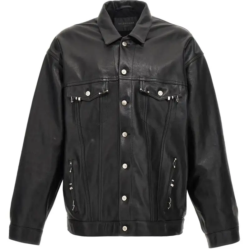 Balenciaga Piercing Leather Jacket
