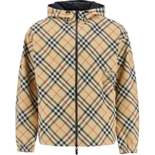 Burberry Checked Hooded Reversible Jacket