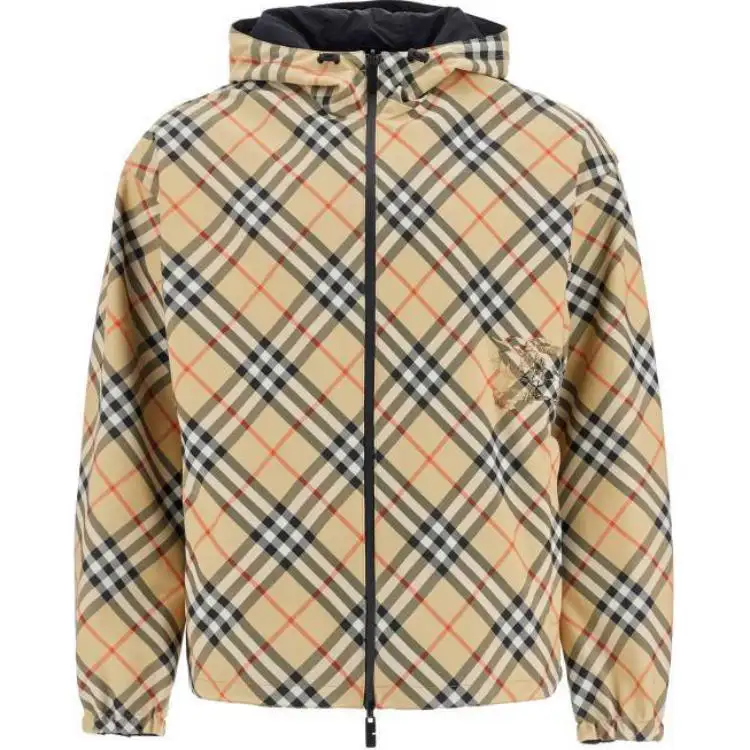 Burberry Checked Hooded Reversible Jacket
