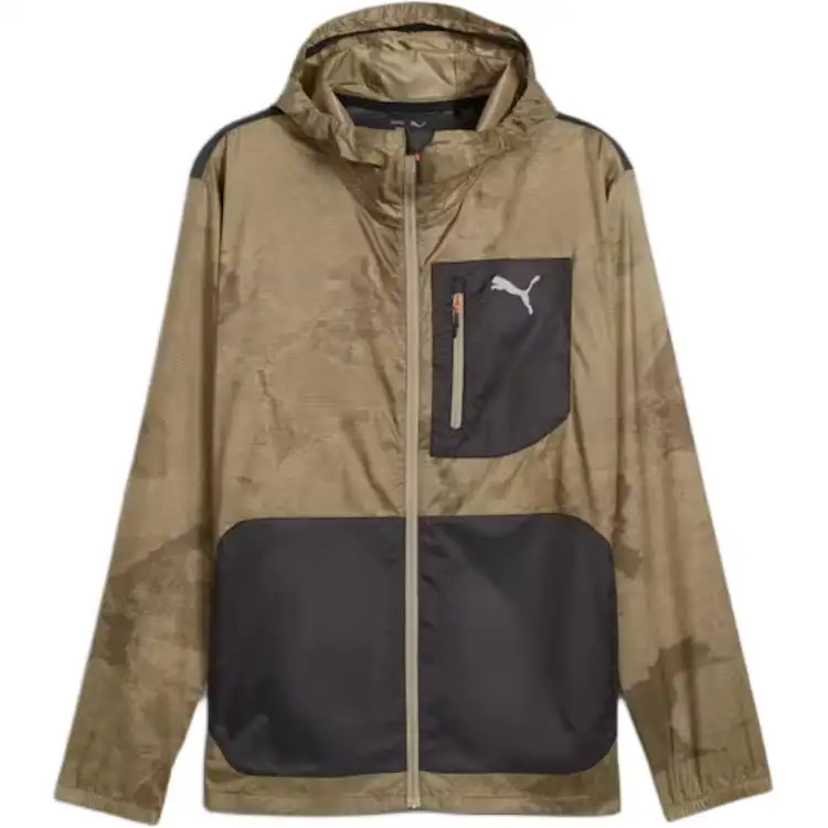 PUMA SEASONS Jackets & Coats Men's Brown Yellow
