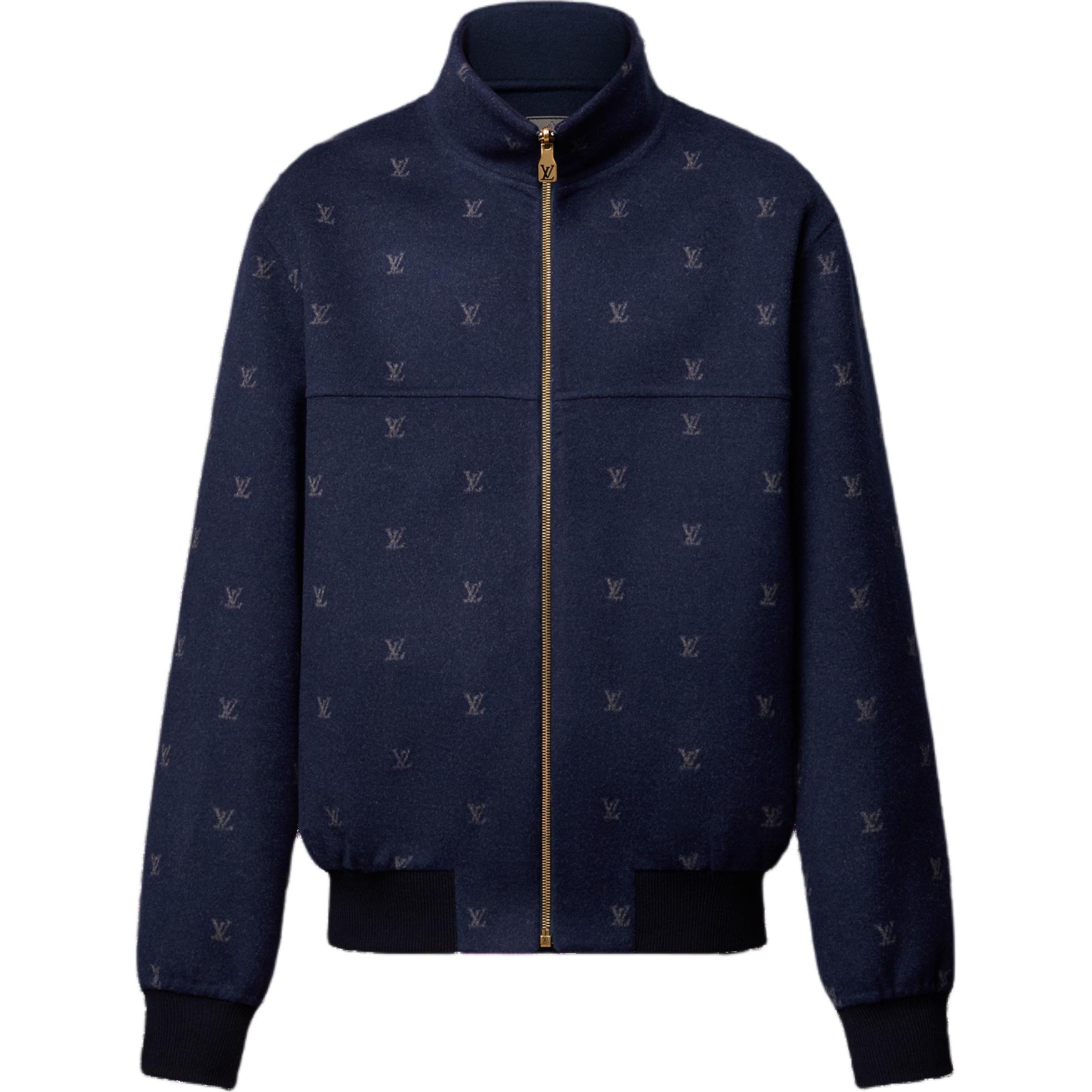 Lv Lv Blason Double Face Wool Silk Blend Reversible Blouson