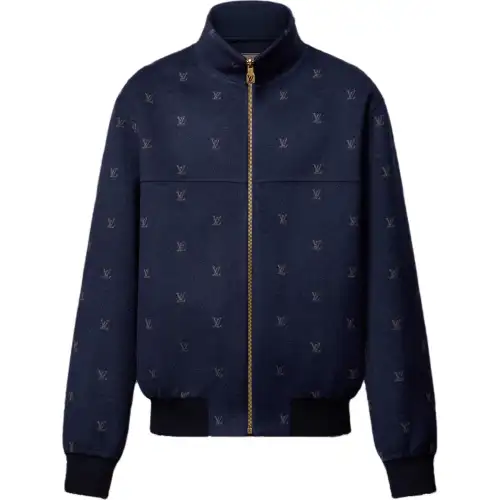 Lv Lv Blason Double Face Wool Silk Blend Reversible Blouson