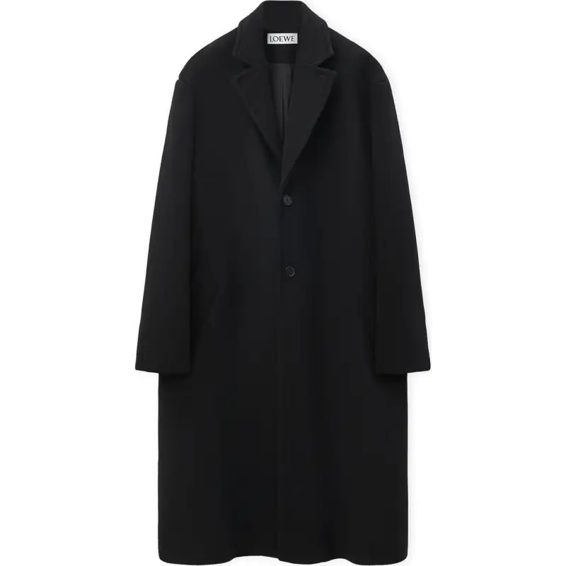 LOEWE Coats Men's Black Moderate Straight Fit